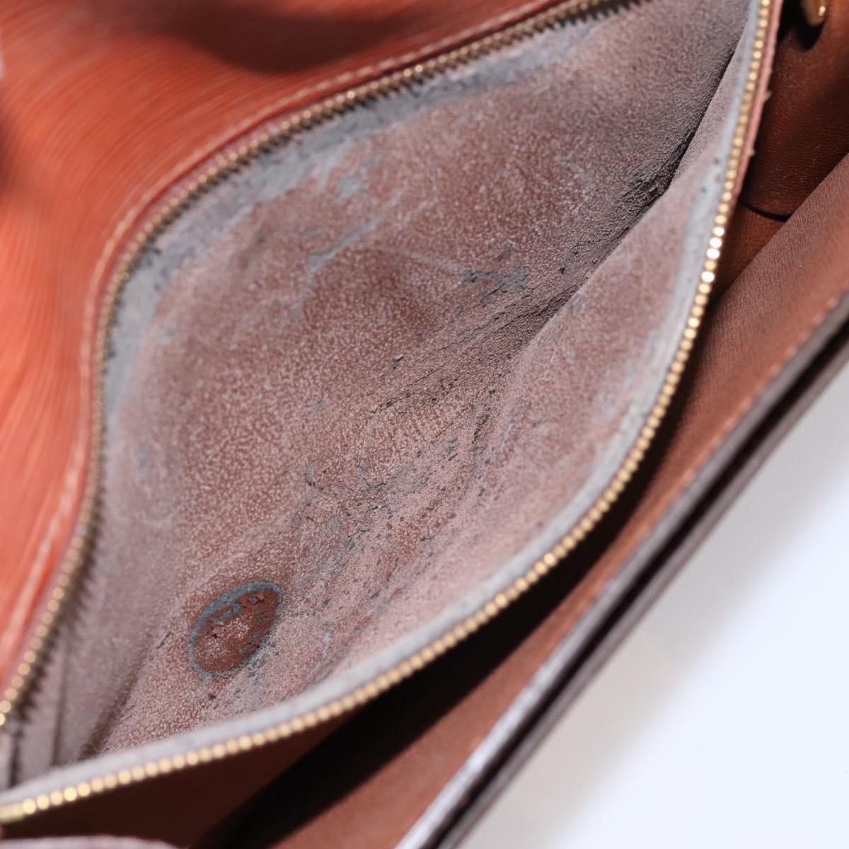 LOUIS VUITTON Epi Serie Dragonne Hand Bag Brown M52618 LV Auth 200913