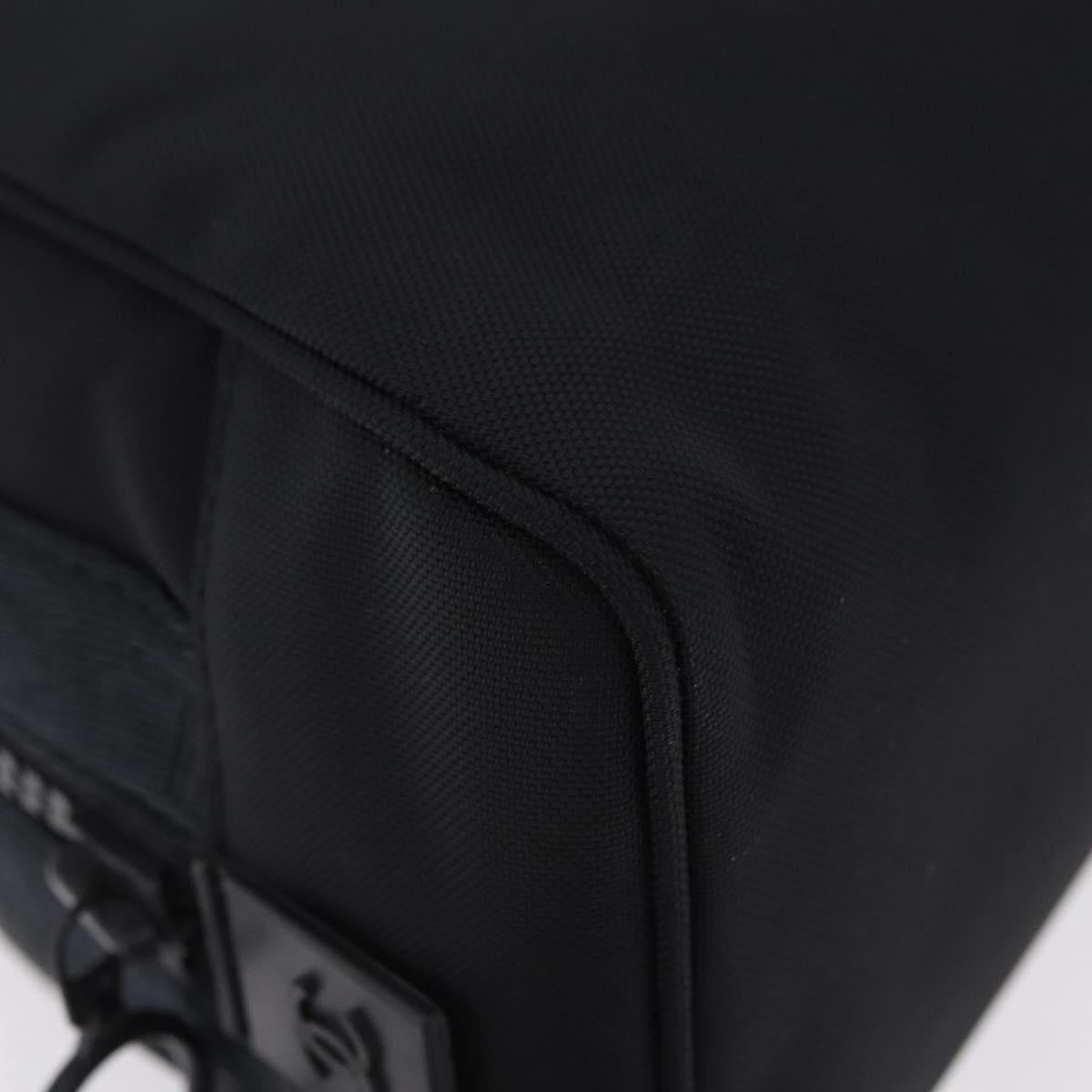 CHANEL Pouch Canvas Black CC Auth 200917M