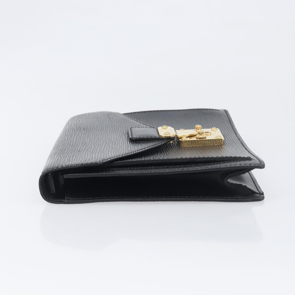 LOUIS VUITTON Epi Serie Dragonne Clutch Bag Black Noir M52612 LV Auth 200921