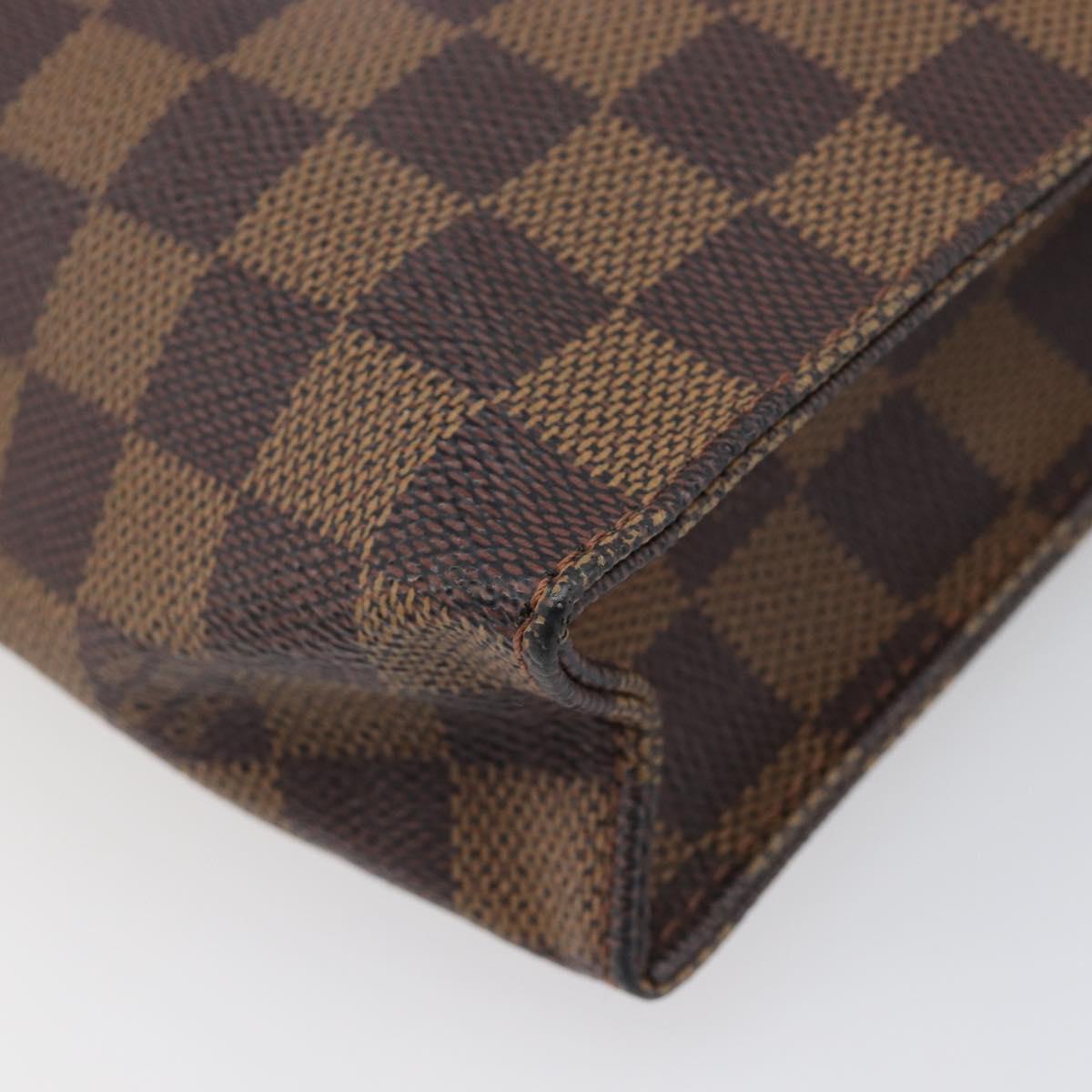 LOUIS VUITTON Damier Ebene Poche Toilette 26 Pouch N47543 LV Auth 200925