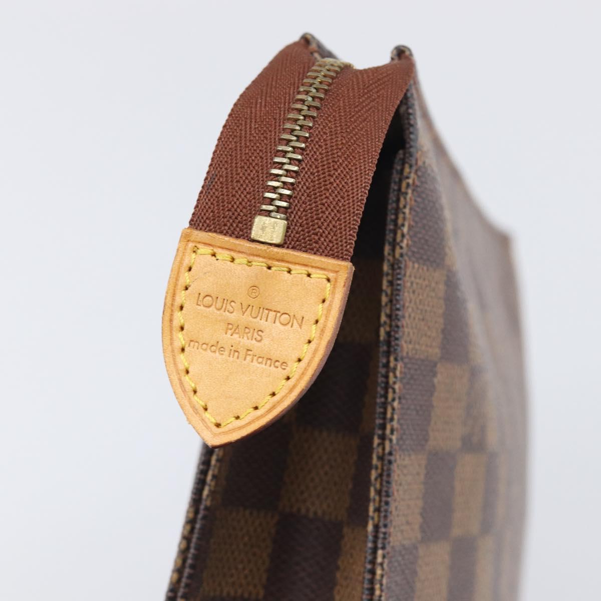 LOUIS VUITTON Damier Ebene Poche Toilette 26 Pouch N47543 LV Auth 200925