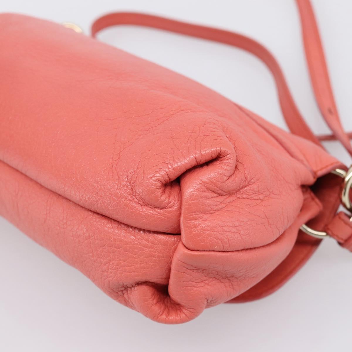 Chloe Lily Hand Bag Leather 2way Pink Gold Auth 200938A