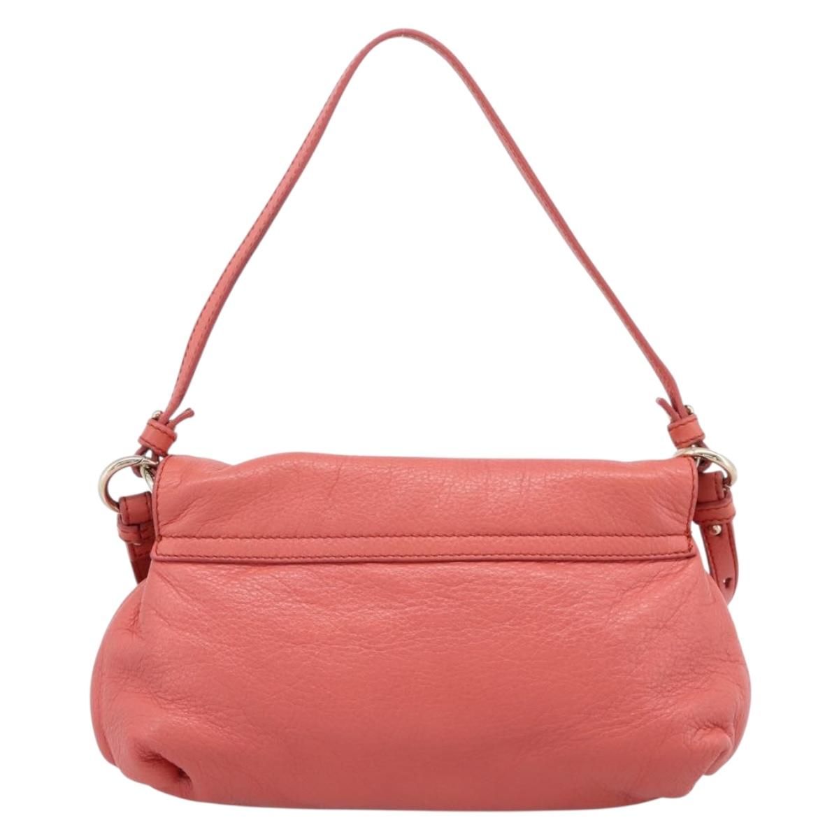Chloe Lily Hand Bag Leather 2way Pink Gold Auth 200938A