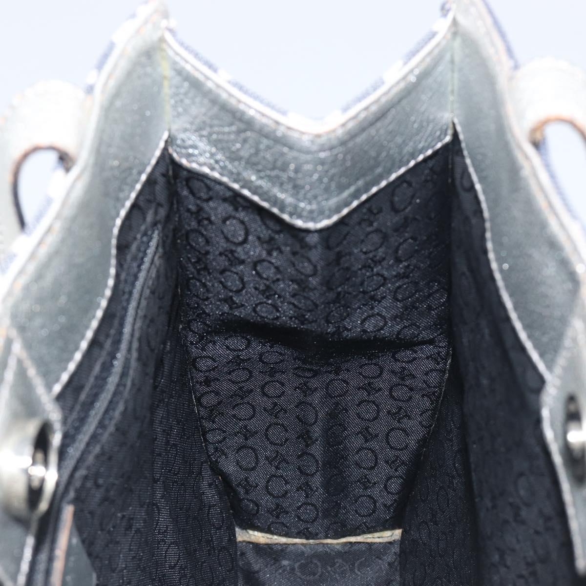 CELINE C Macadam Canvas Hand Bag Navy Auth 200940A