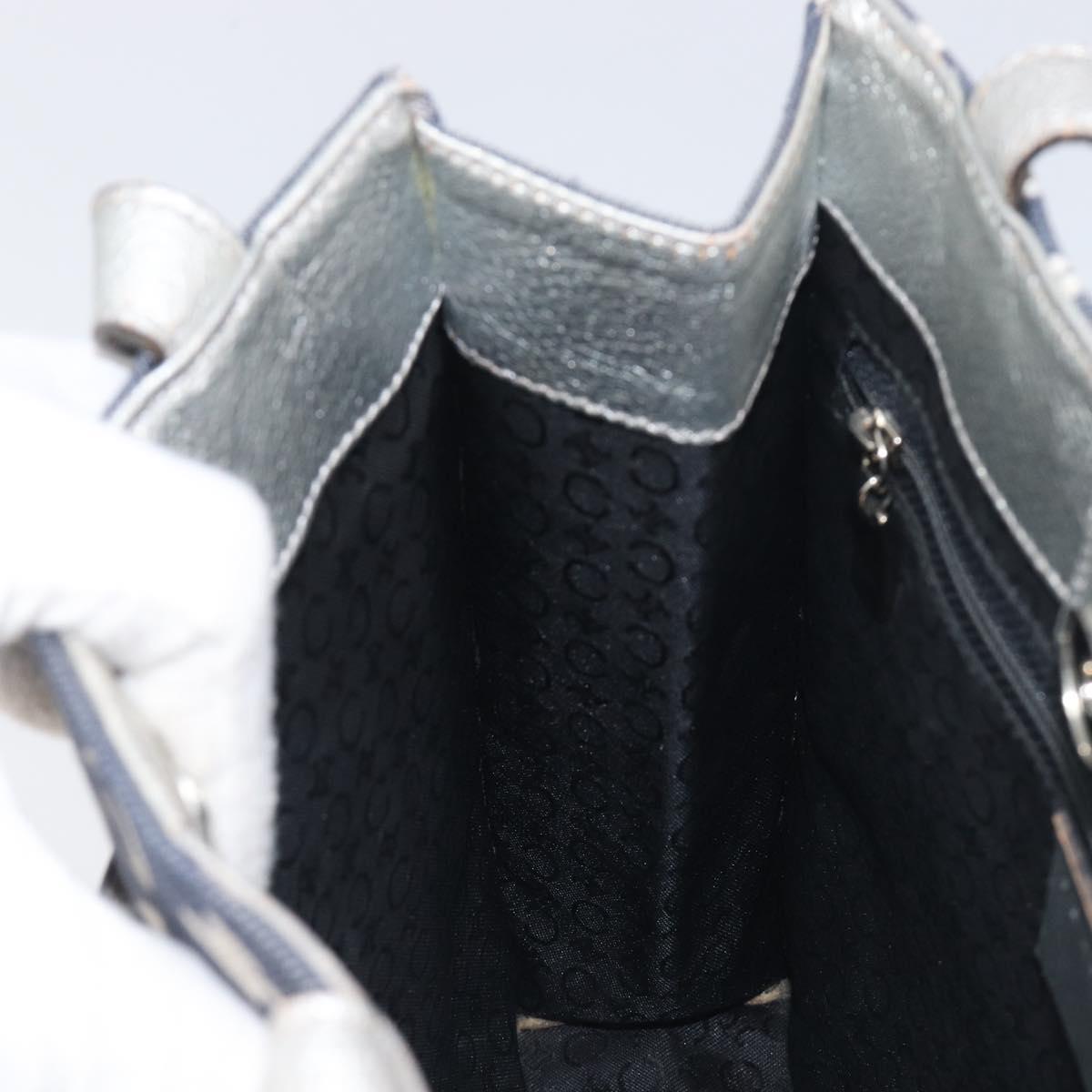 CELINE C Macadam Canvas Hand Bag Navy Auth 200940A