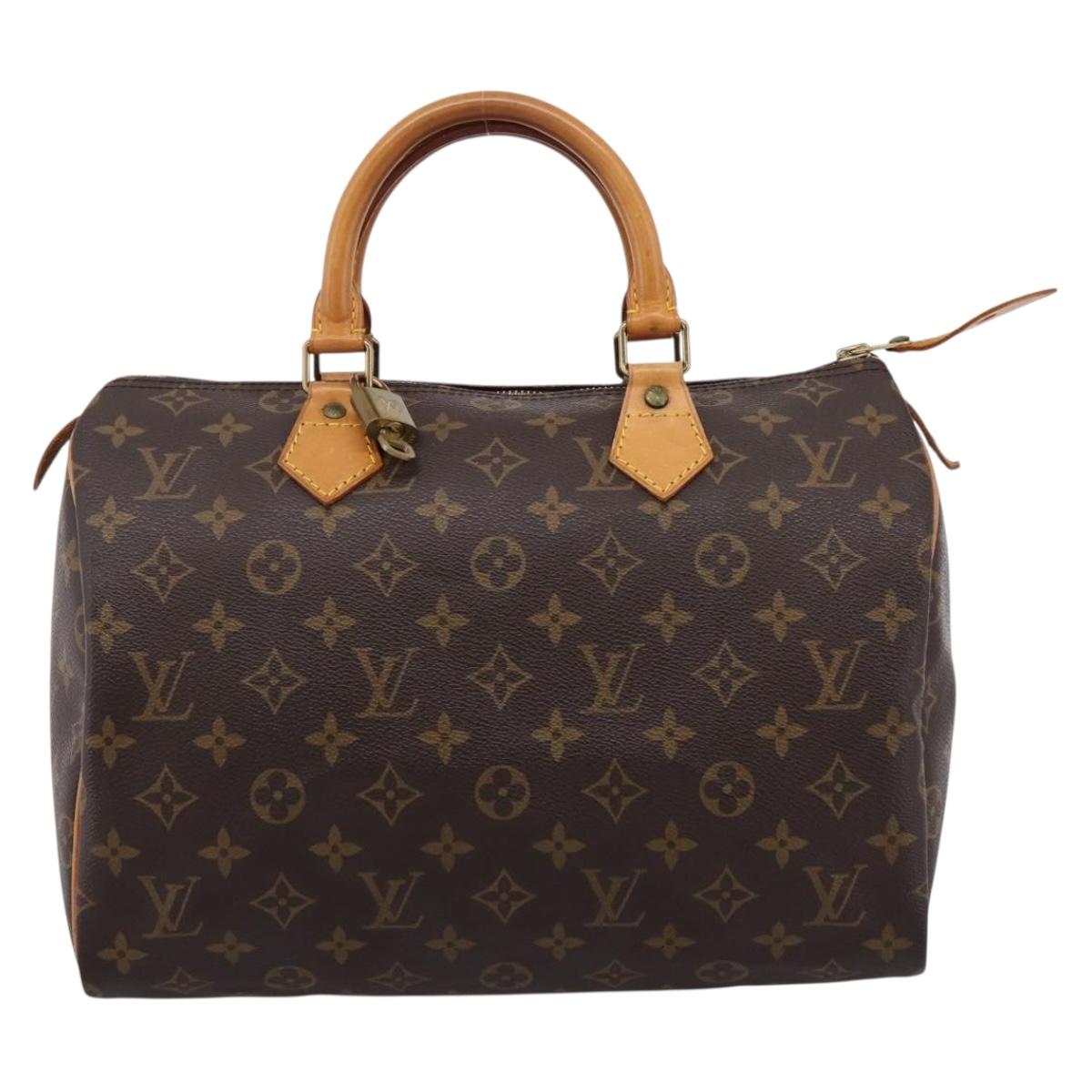 LOUIS VUITTON Monogram Speedy 30 Hand Bag M41526 LV Auth 200954V