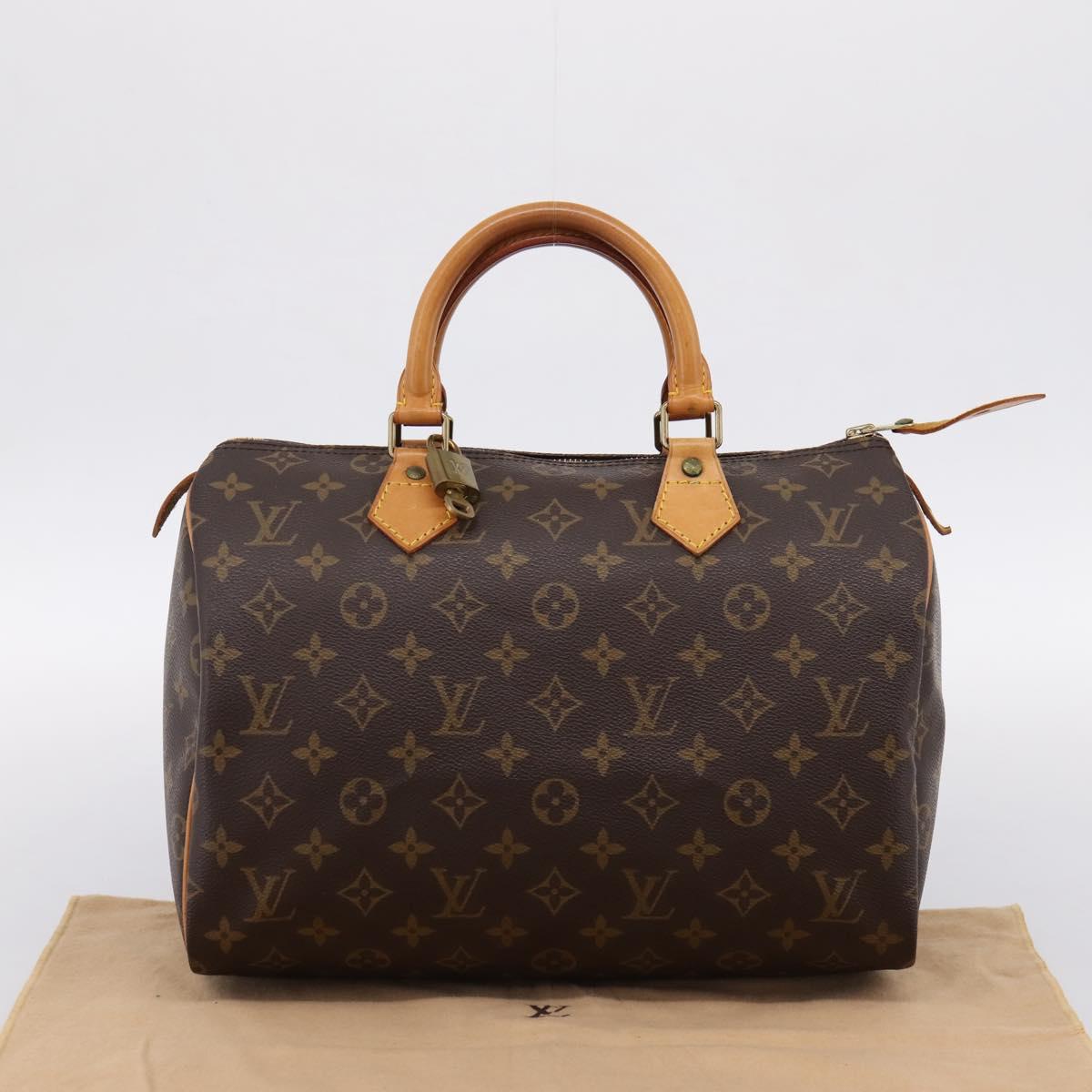 LOUIS VUITTON Monogram Speedy 30 Hand Bag M41526 LV Auth 200954V