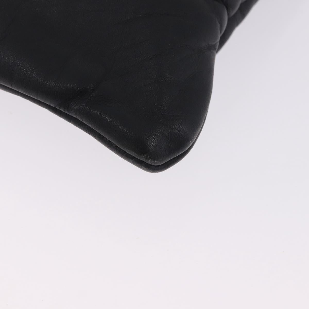 LOEWE Tote Bag Leather Black Gold Auth 200960