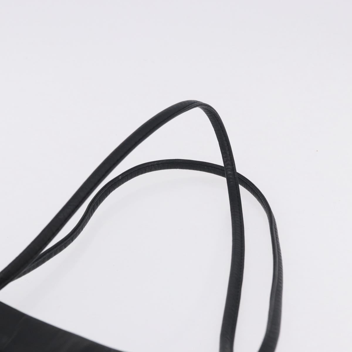 LOEWE Tote Bag Leather Black Gold Auth 200960