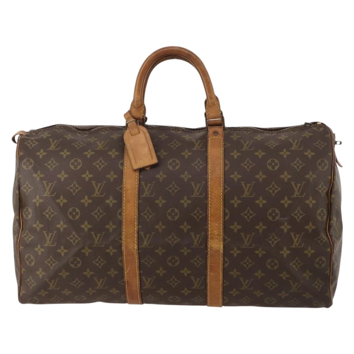 LOUIS VUITTON Monogram Keepall 50 Boston Bag Vintage M41426 LV Auth 200970