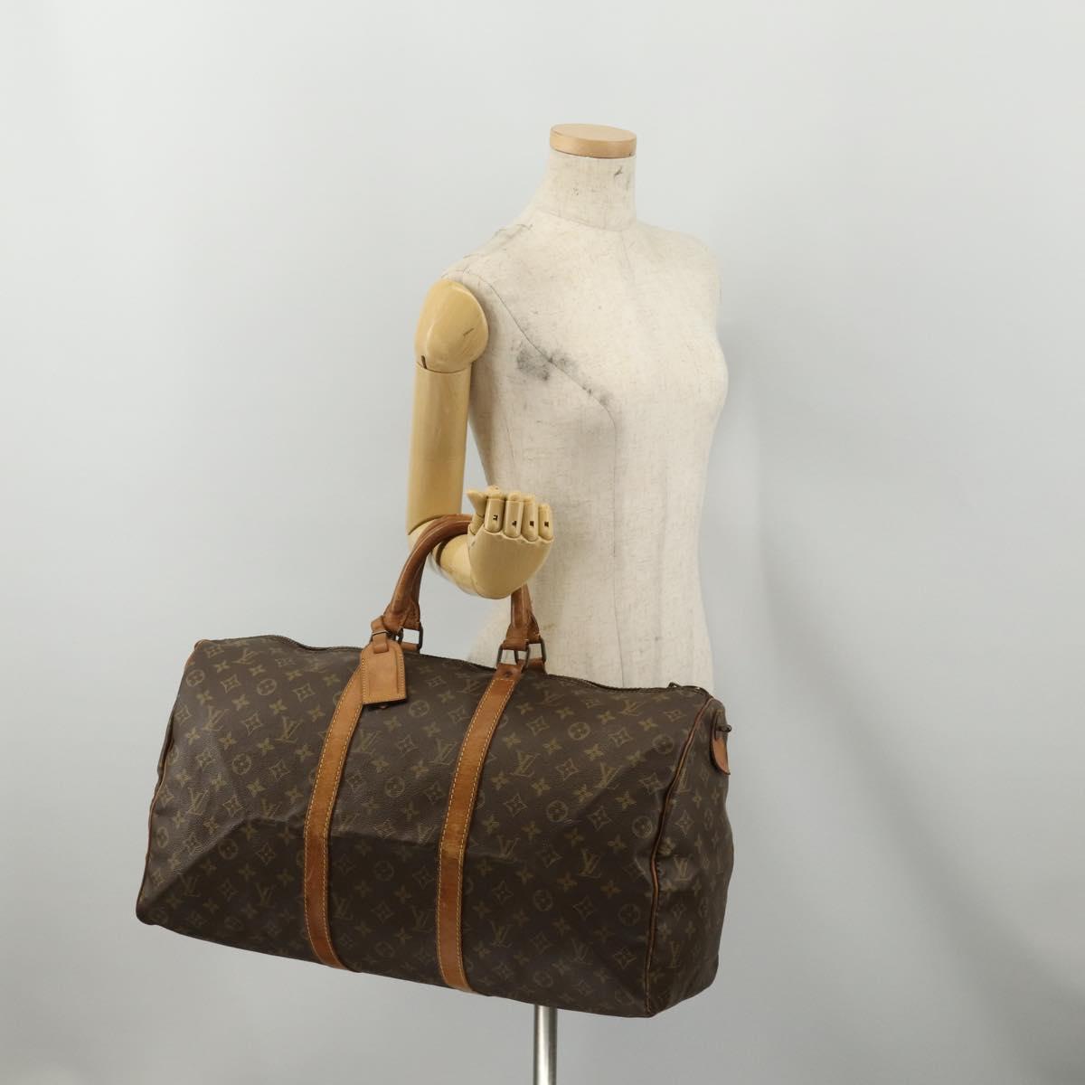 LOUIS VUITTON Monogram Keepall 50 Boston Bag Vintage M41426 LV Auth 200970