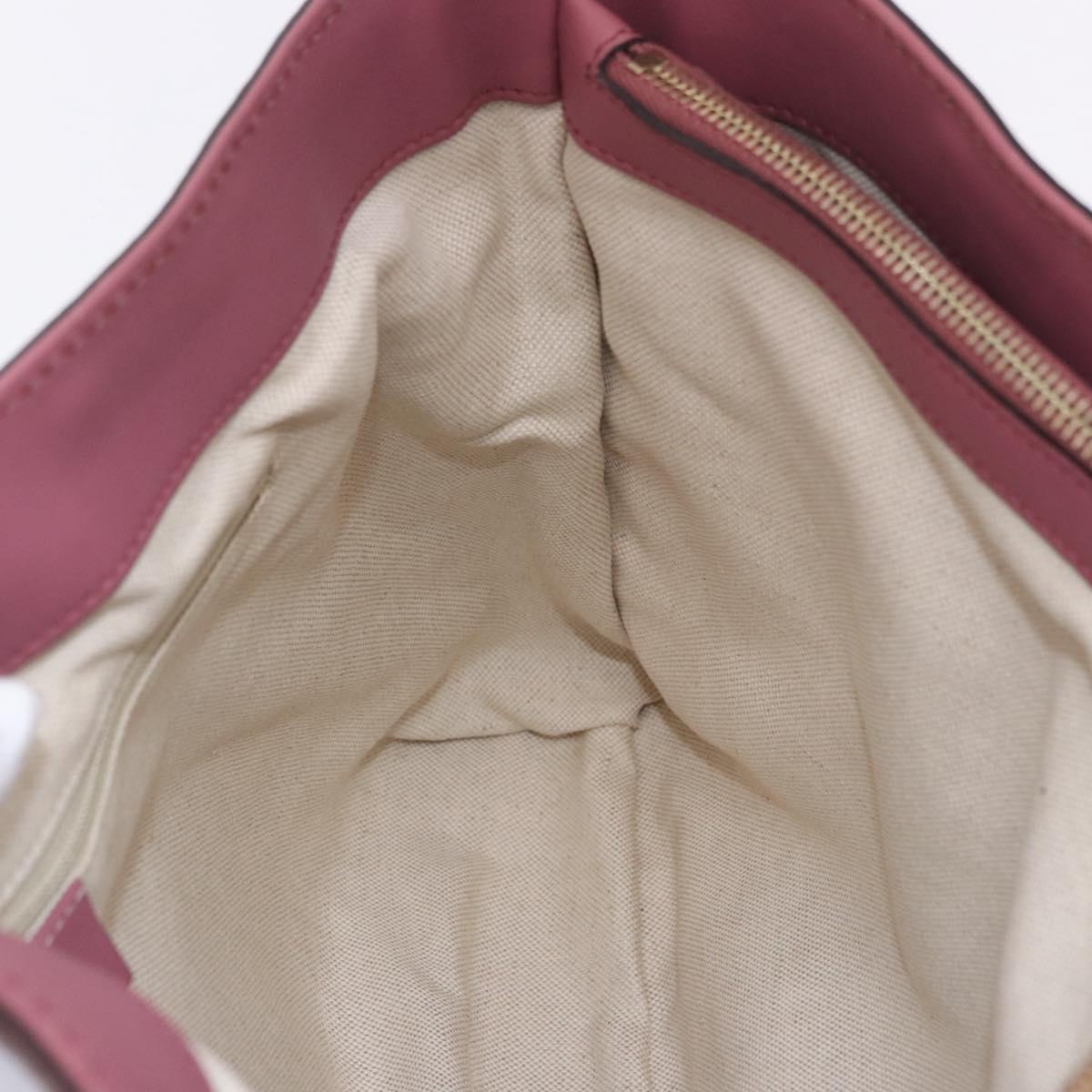 GUCCI GG Canvas Guccissima Tote Bag Leather Pink Gold 296835 Auth 200972V