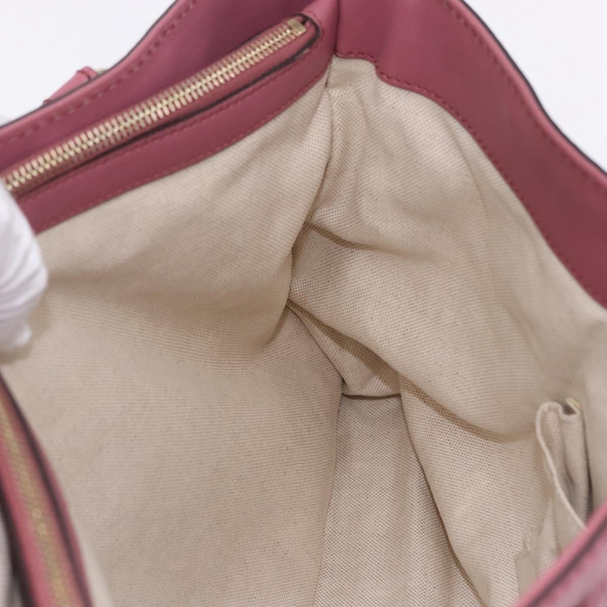 GUCCI GG Canvas Guccissima Tote Bag Leather Pink Gold 296835 Auth 200972V