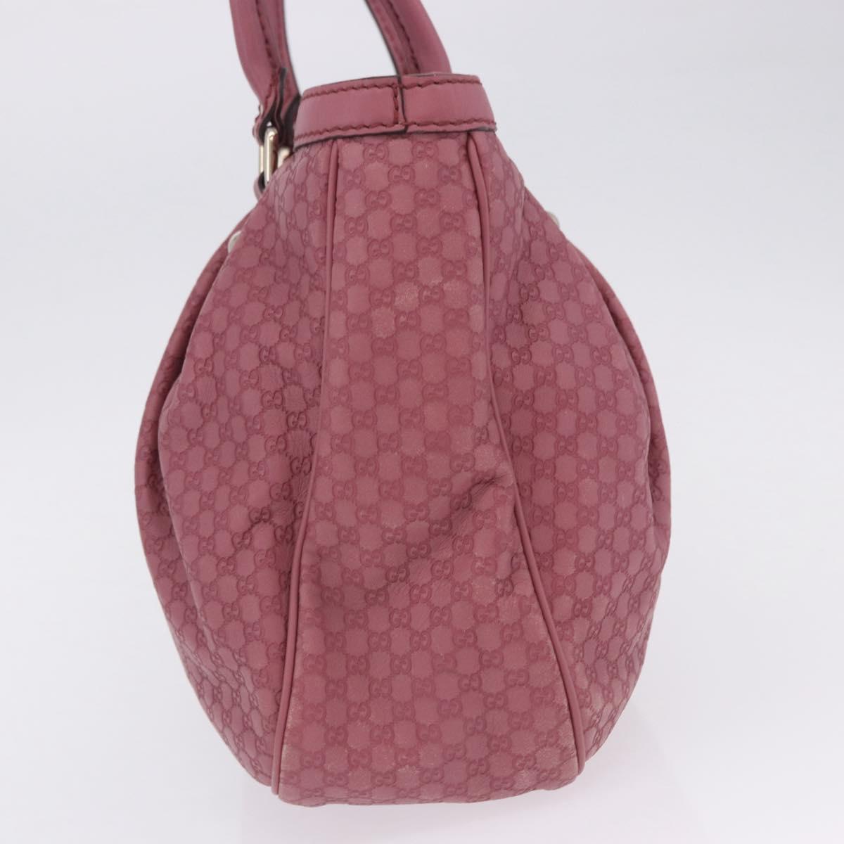 GUCCI GG Canvas Guccissima Tote Bag Leather Pink Gold 296835 Auth 200972V