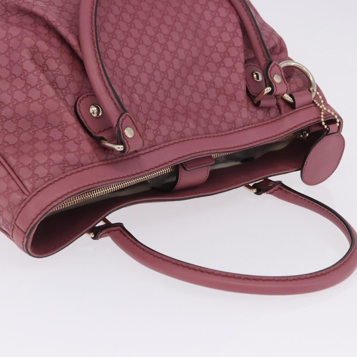 GUCCI GG Canvas Guccissima Tote Bag Leather Pink Gold 296835 Auth 200972V