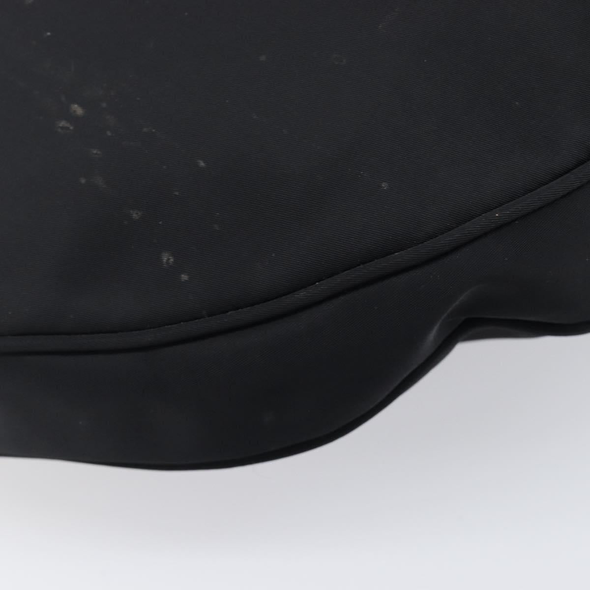FENDI Shoulder Bag Nylon Black Silver Auth 200978