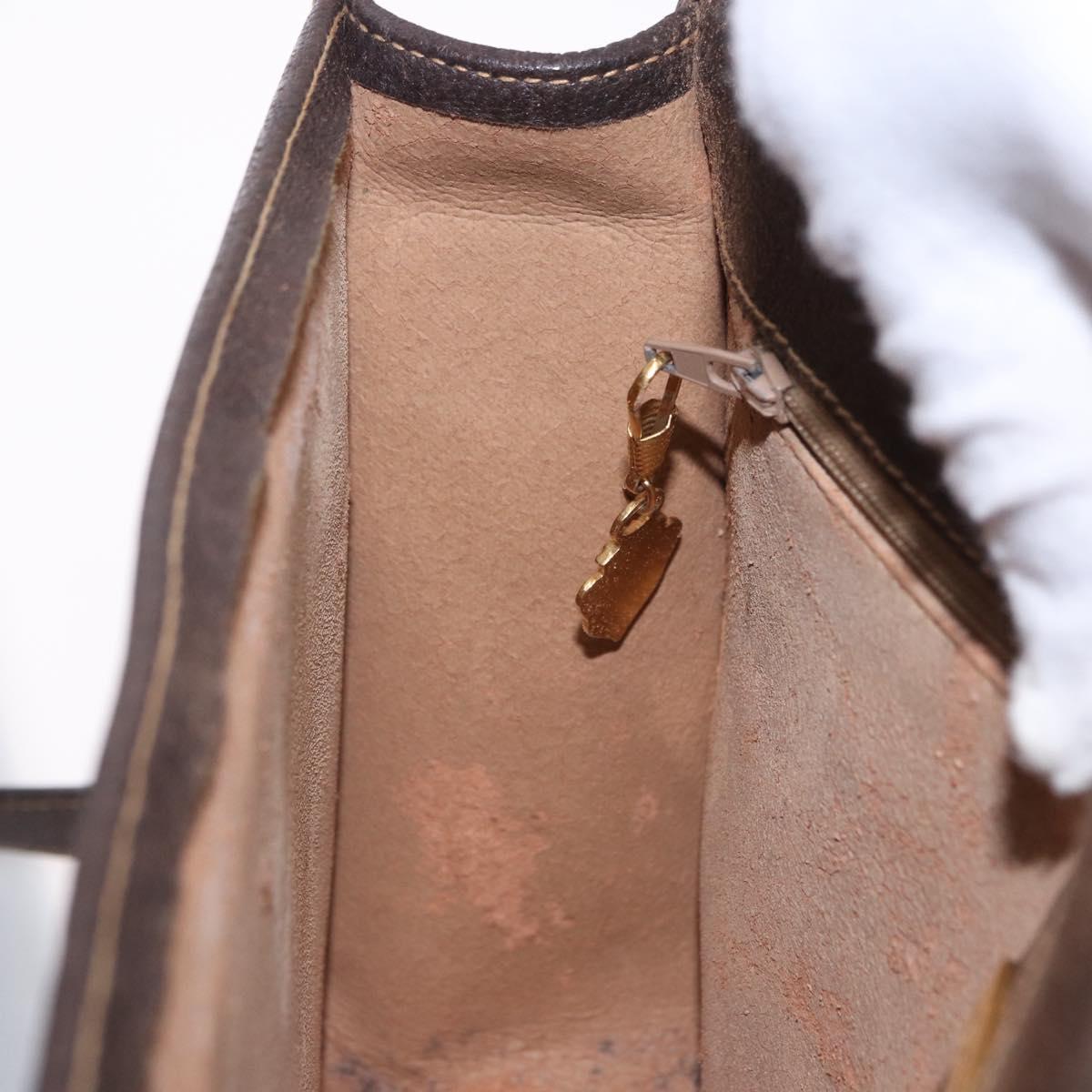 GUCCI GG Supreme Web Sherry Line Bag PVC Beige Gold 001 104 0551 Auth 200981