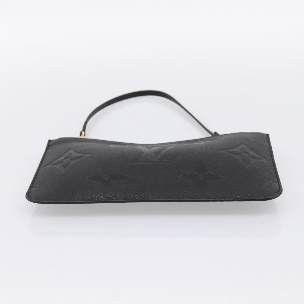 LOUIS VUITTON Monogram Empreinte Neverfull MM Pouch Pouch Black LV Auth 200982V
