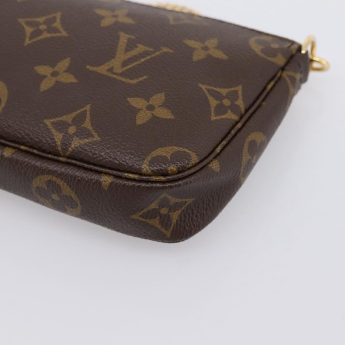 LOUIS VUITTON Monogram Mini Pochette Accessoires Pouch N41667 LV Auth 200984V
