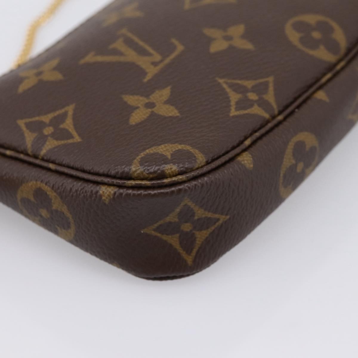 LOUIS VUITTON Monogram Mini Pochette Accessoires Pouch N41667 LV Auth 200984V