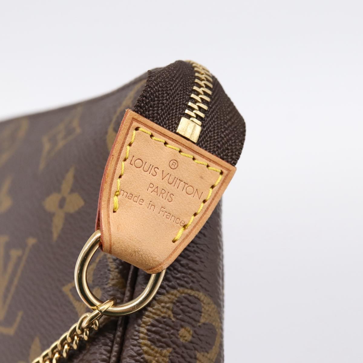 LOUIS VUITTON Monogram Mini Pochette Accessoires Pouch N41667 LV Auth 200984V