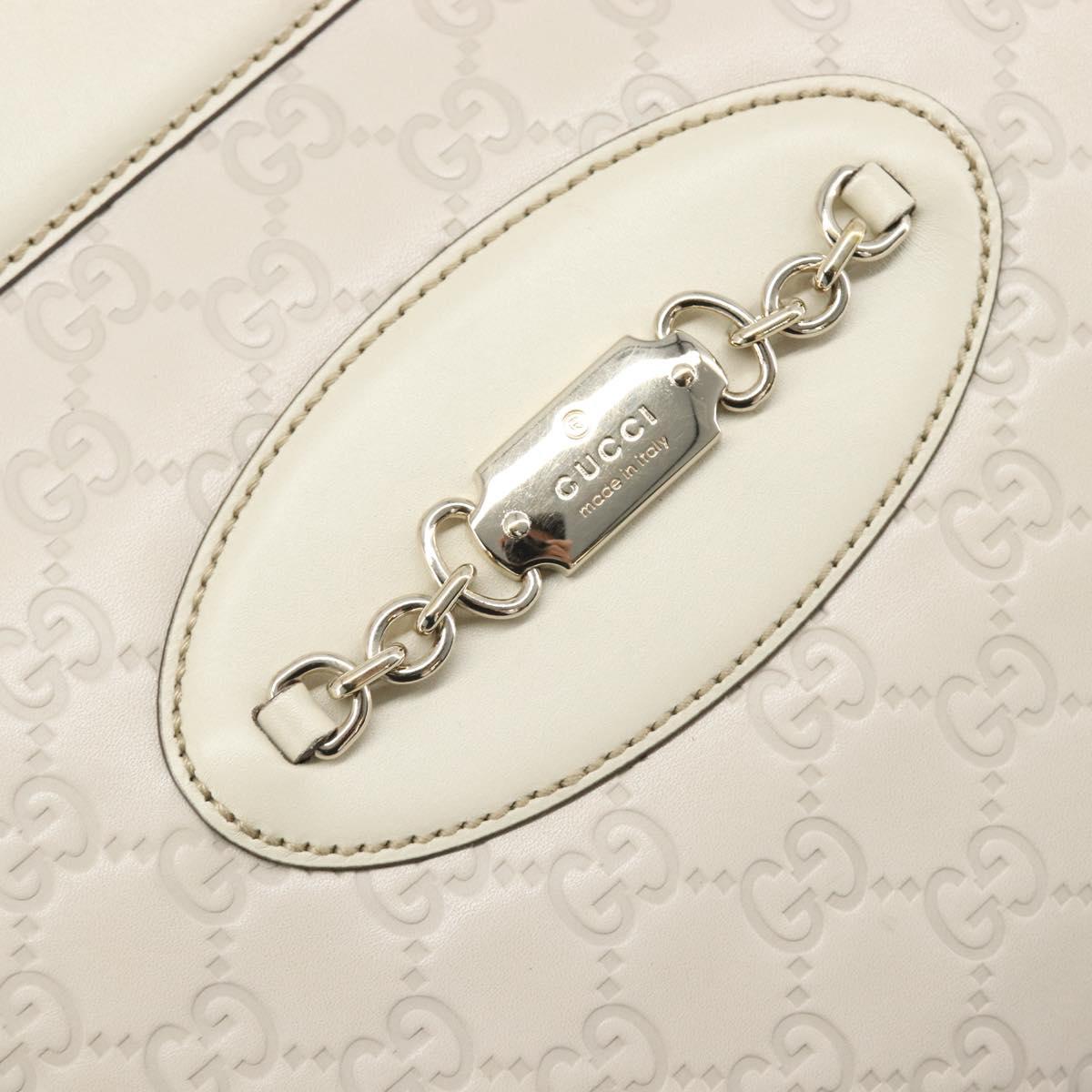 GUCCI GG Canvas Guccissima Tote Bag Leather Ivory Gold 145993 Auth 200986V