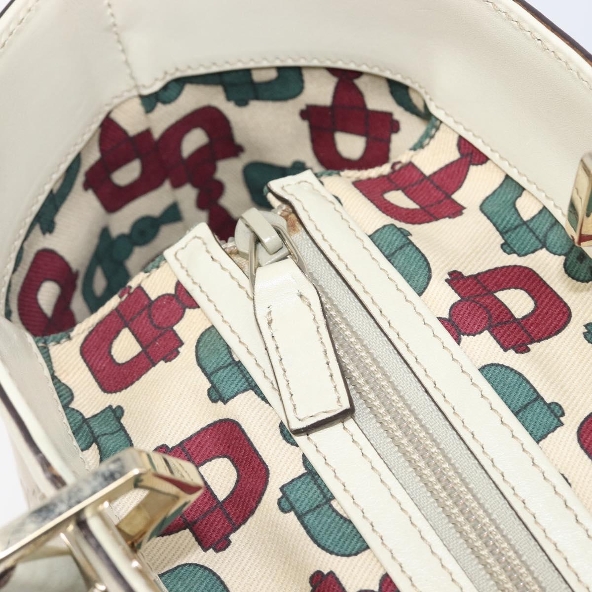 GUCCI GG Canvas Guccissima Tote Bag Leather Ivory Gold 145993 Auth 200986V