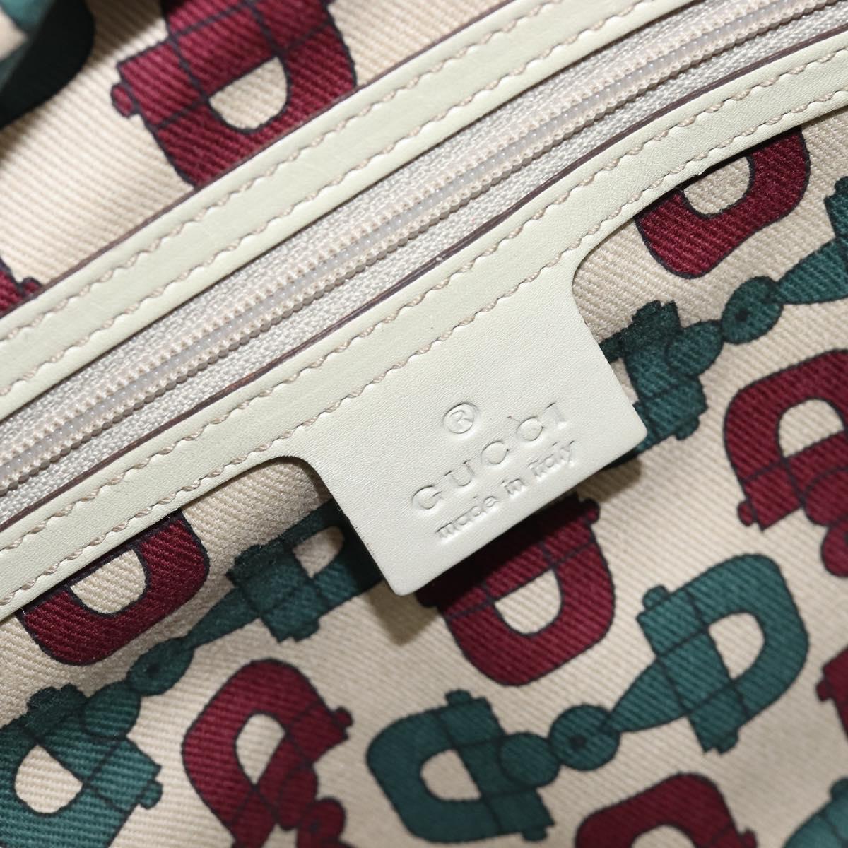 GUCCI GG Canvas Guccissima Tote Bag Leather Ivory Gold 145993 Auth 200986V