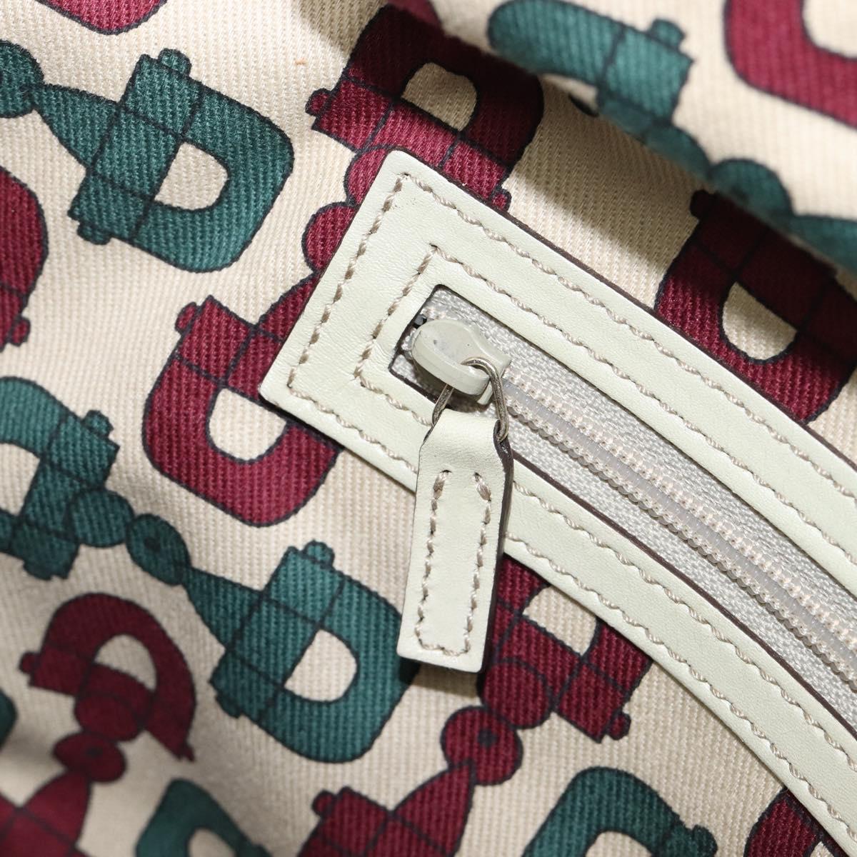 GUCCI GG Canvas Guccissima Tote Bag Leather Ivory Gold 145993 Auth 200986V