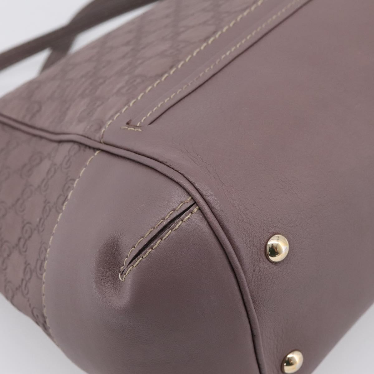 GUCCI GG Canvas Guccissima Mayfair Bag Leather Purple Gold 257349 Auth 200989