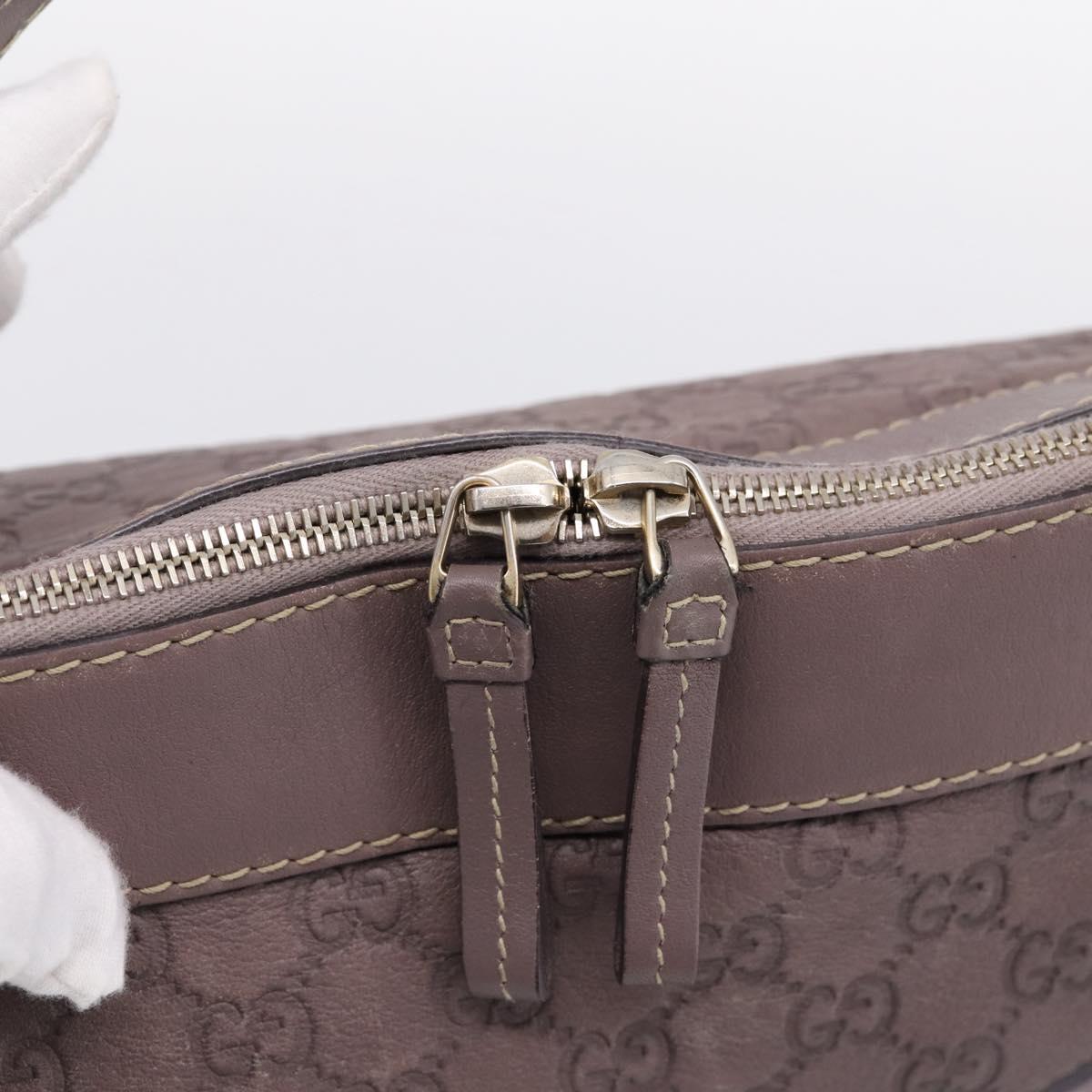 GUCCI GG Canvas Guccissima Mayfair Bag Leather Purple Gold 257349 Auth 200989