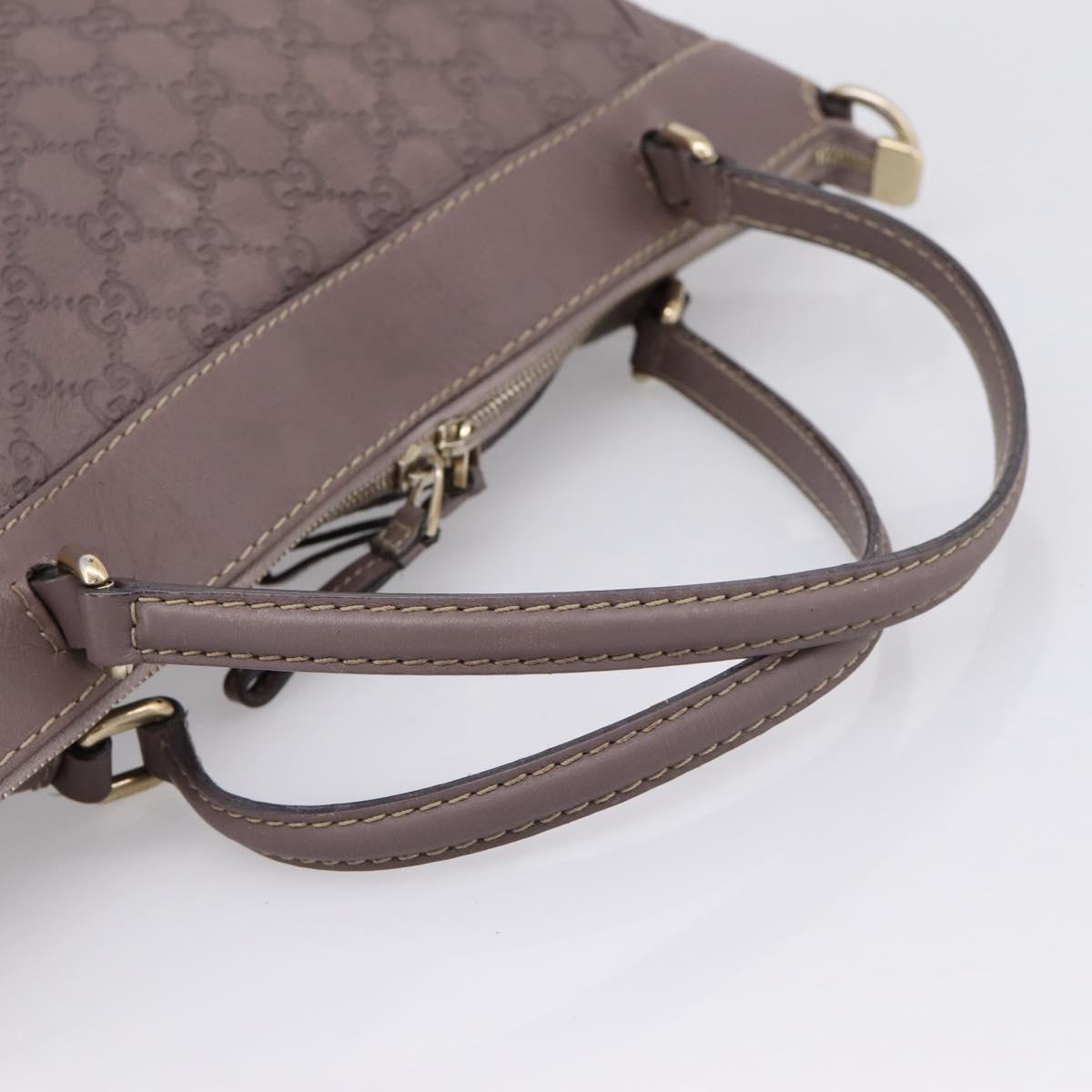GUCCI GG Canvas Guccissima Mayfair Bag Leather Purple Gold 257349 Auth 200989