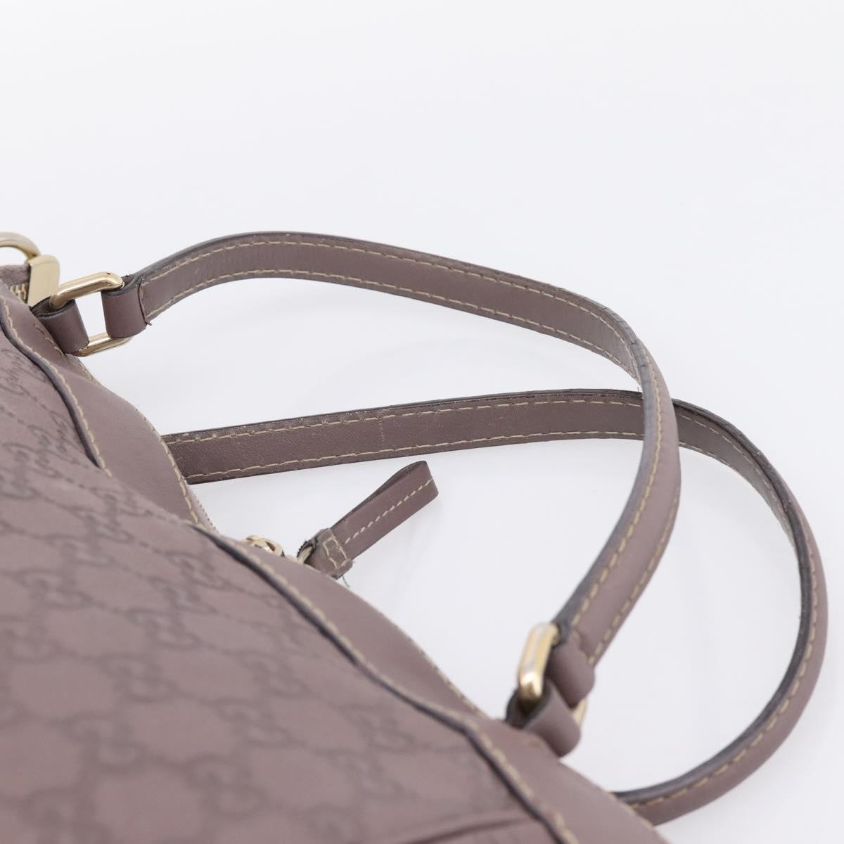 GUCCI GG Canvas Guccissima Mayfair Bag Leather Purple Gold 257349 Auth 200989
