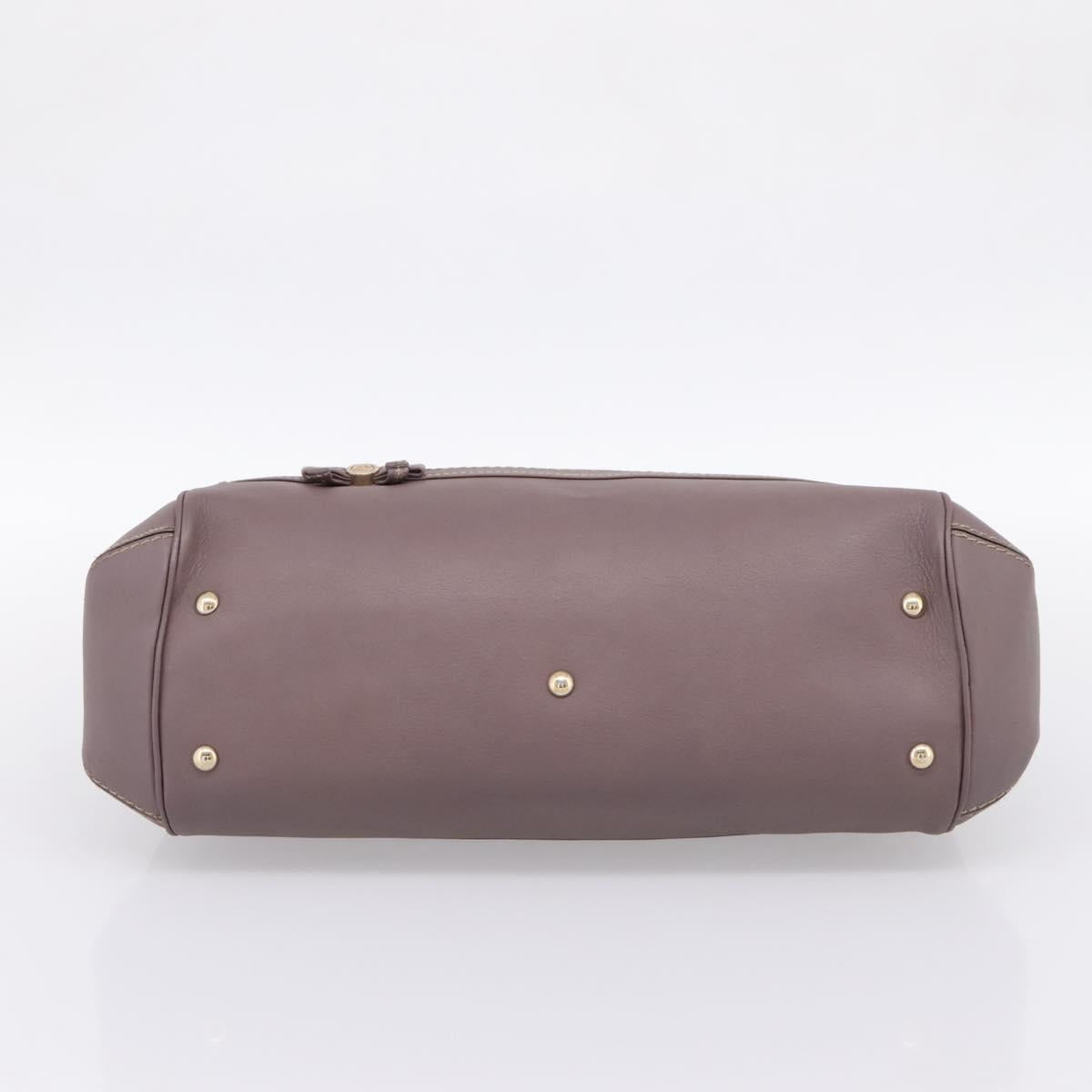 GUCCI GG Canvas Guccissima Mayfair Bag Leather Purple Gold 257349 Auth 200989