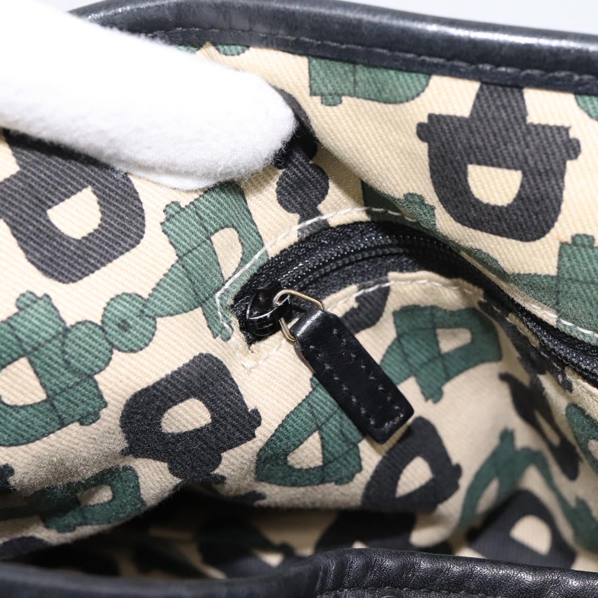 GUCCI GG Canvas Guccissima Tote Bag Leather Black Gold Tone 130736 Auth 200990V