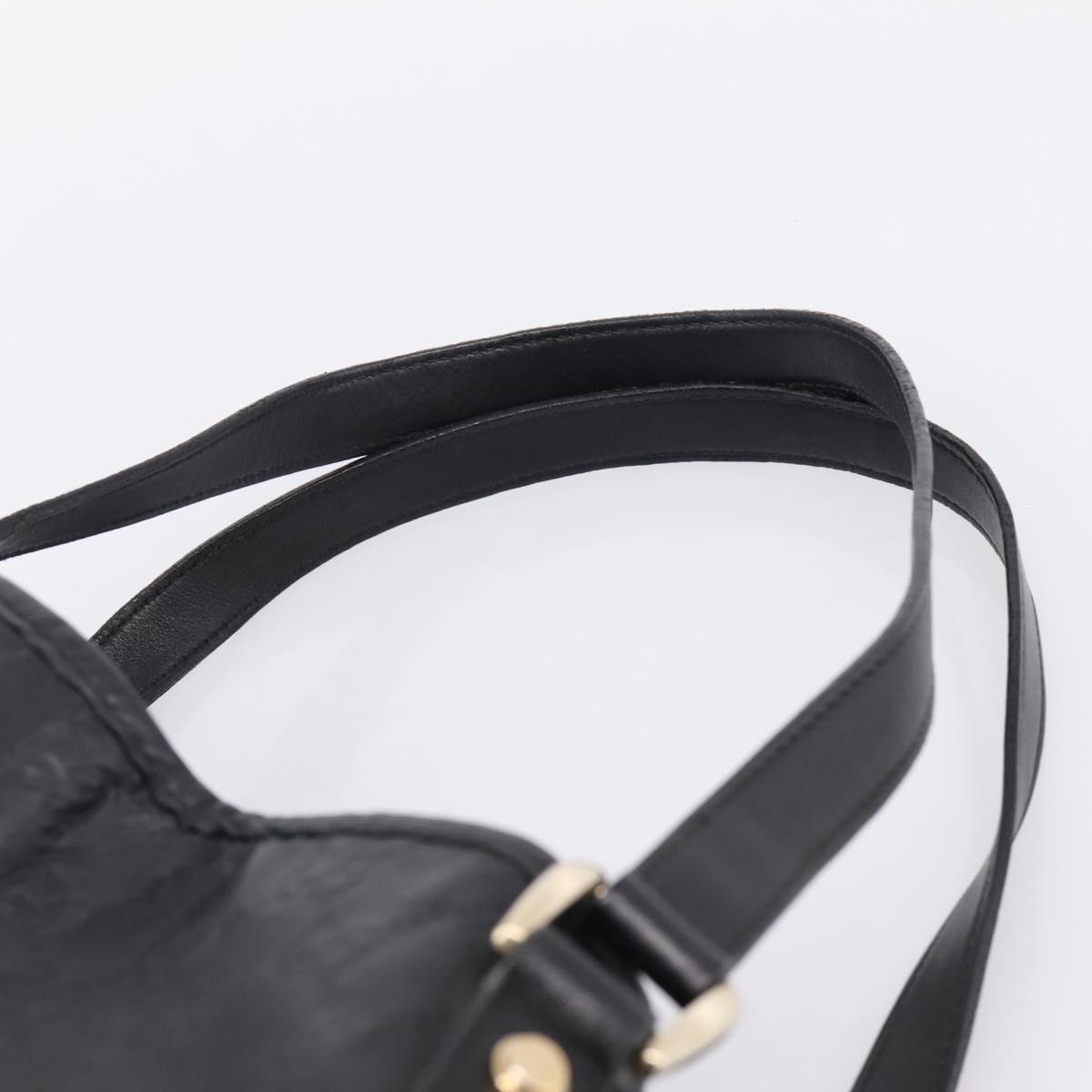 GUCCI GG Canvas Guccissima Tote Bag Leather Black Gold Tone 130736 Auth 200990V
