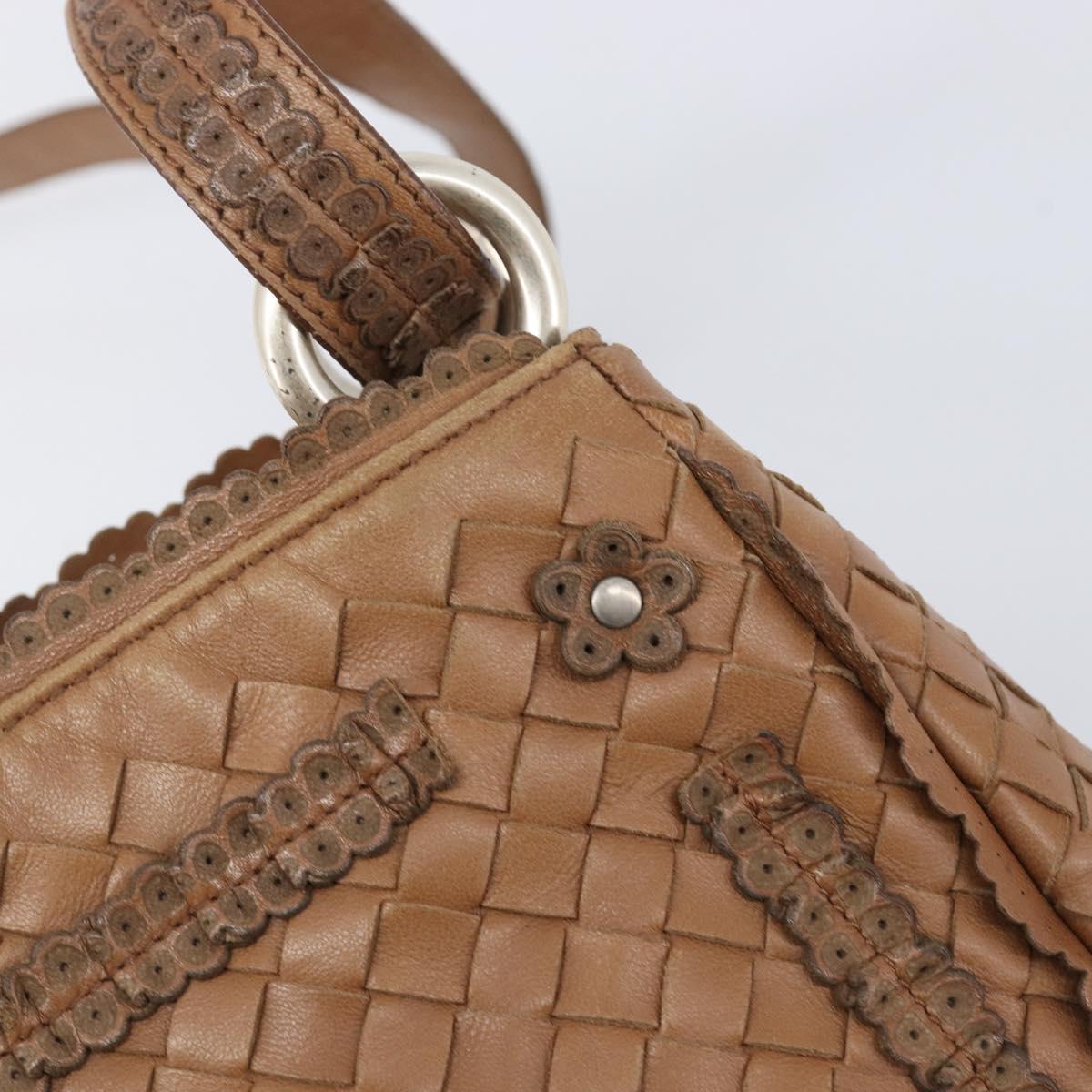 BOTTEGA VENETA INTRECCIATO Shoulder Bag Leather Brown Auth 200993V