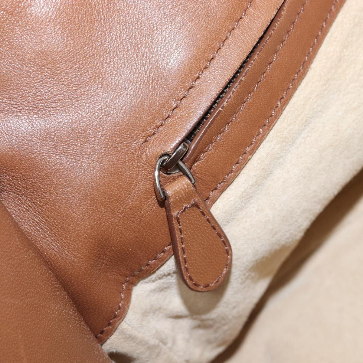 BOTTEGA VENETA INTRECCIATO Shoulder Bag Leather Brown Auth 200993V