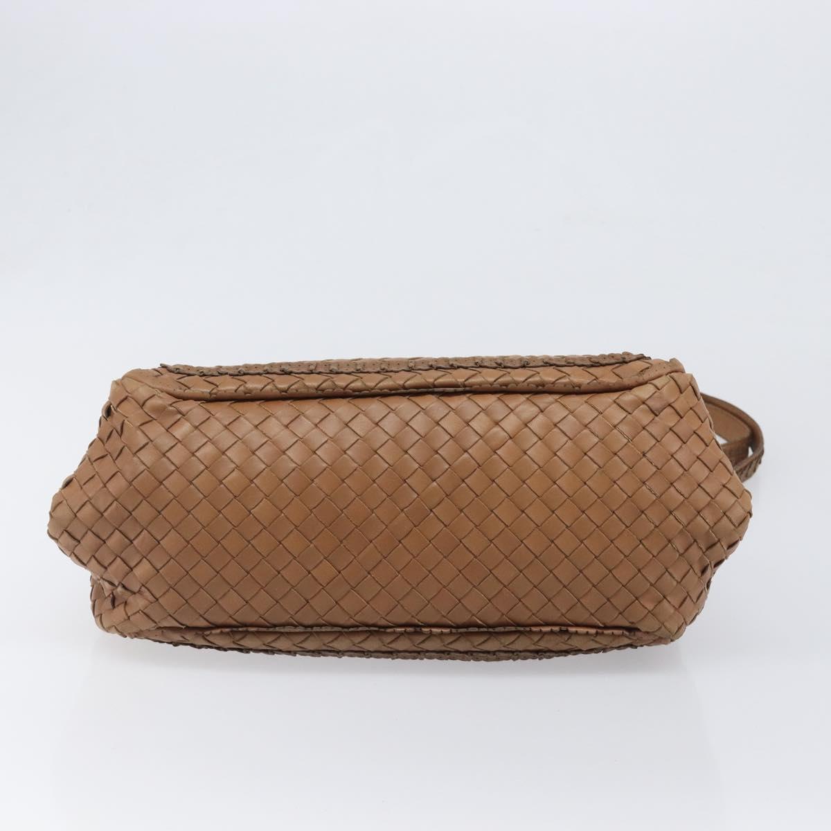 BOTTEGA VENETA INTRECCIATO Shoulder Bag Leather Brown Auth 200993V