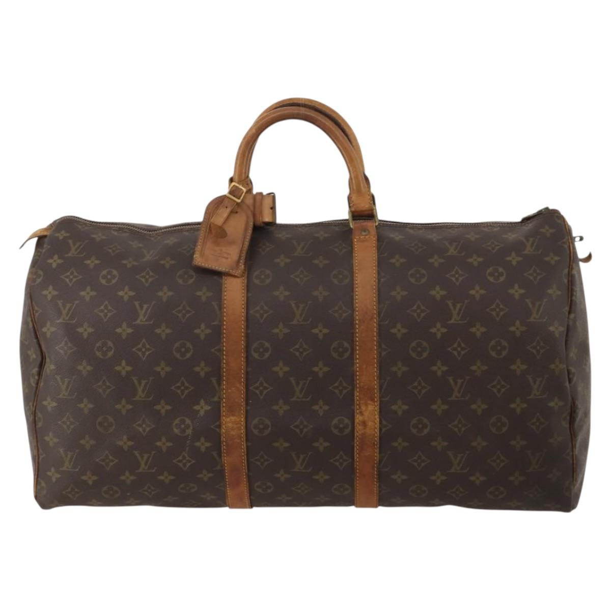 LOUIS VUITTON Monogram Keepall 55 Boston Bag Vintage M41424 LV Auth 200994