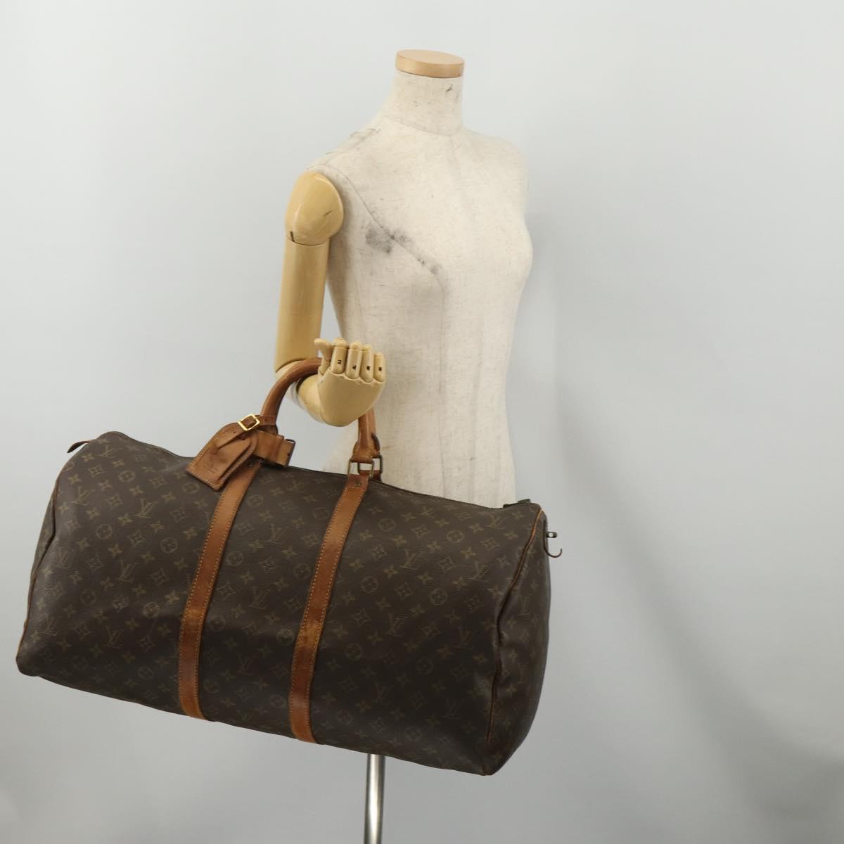 LOUIS VUITTON Monogram Keepall 55 Boston Bag Vintage M41424 LV Auth 200994