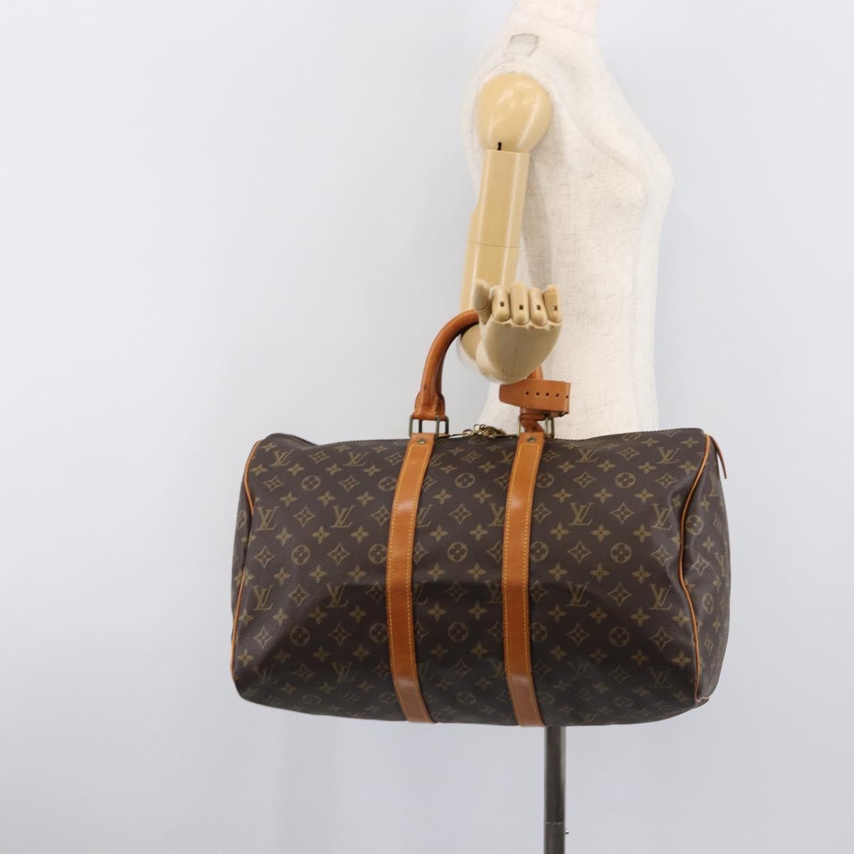 LOUIS VUITTON Monogram Keepall 45 Boston Bag M41428 LV Auth 200995V