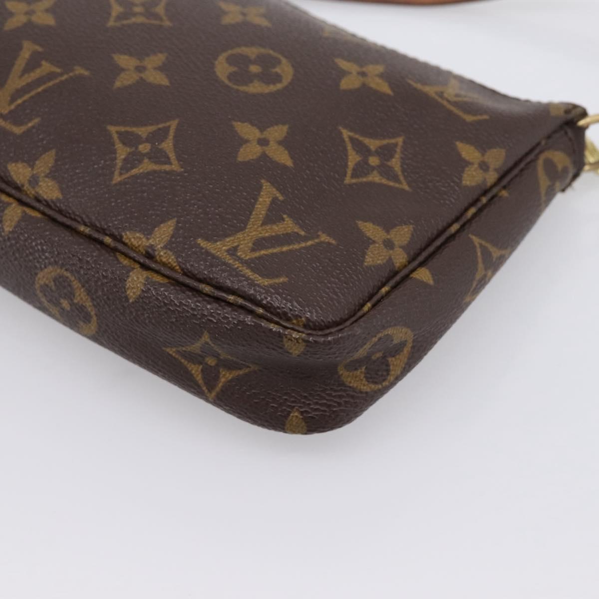LOUIS VUITTON Monogram Pochette Accessoires Pouch M51980 LV Auth 201001