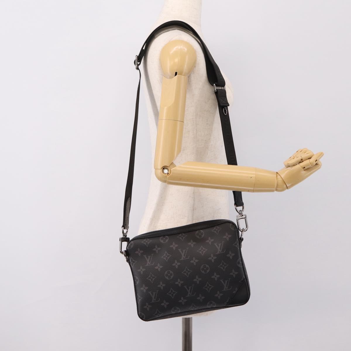 LOUIS VUITTON Monogram Eclipse Trio Messenger Bag M69443 LV Auth 201002M