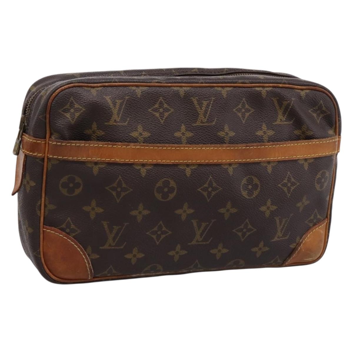 LOUIS VUITTON Monogram Compiegne 28 Clutch Bag M51845 LV Auth 201003