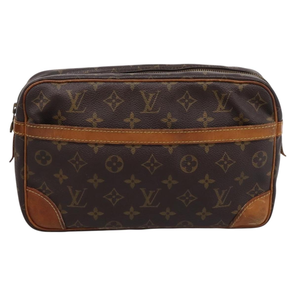LOUIS VUITTON Monogram Compiegne 28 Clutch Bag M51845 LV Auth 201003
