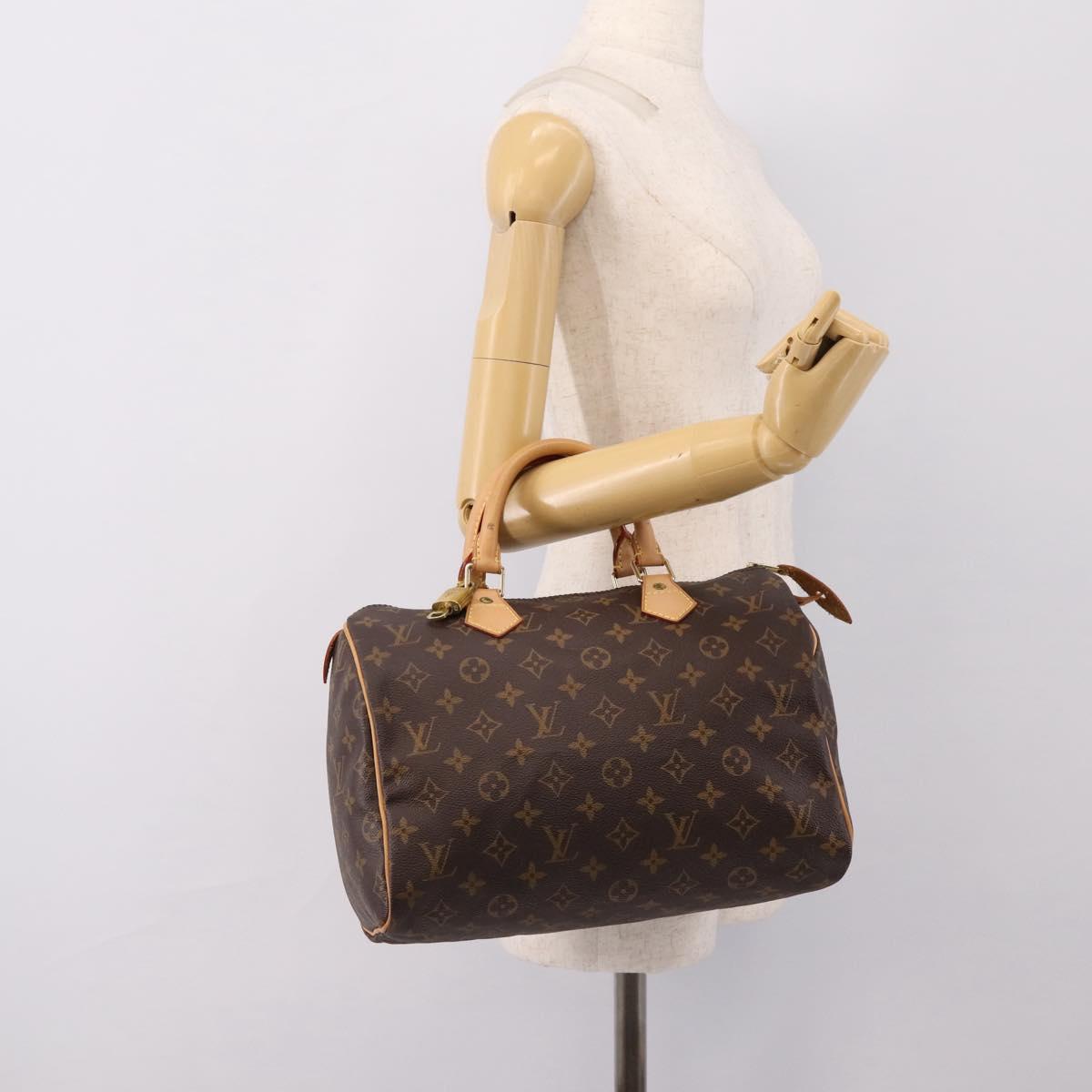 LOUIS VUITTON Monogram Speedy 30 Hand Bag M41526 LV Auth 201005V