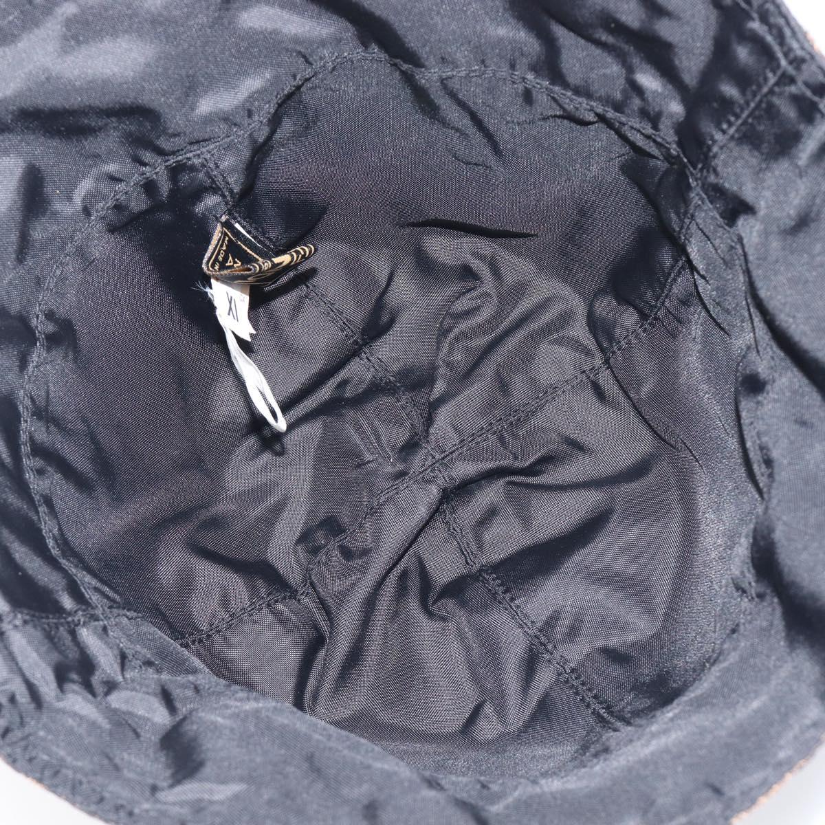 FENDI Zucca Canvas Bucket Hat Brown Black Auth 201009V