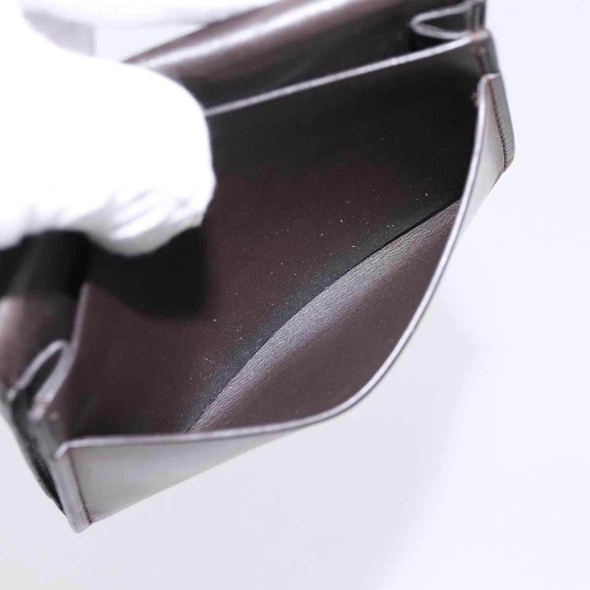 Berluti Gas Pearl Card Case Leather Brown Auth 201010V