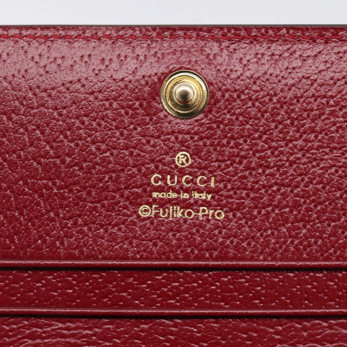 GUCCI Micro GG Supreme Doraemon Compact Wallet PVC Beige 647788 Auth 201012M
